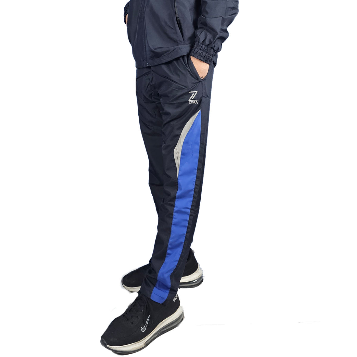 Track Pants Black and Blue