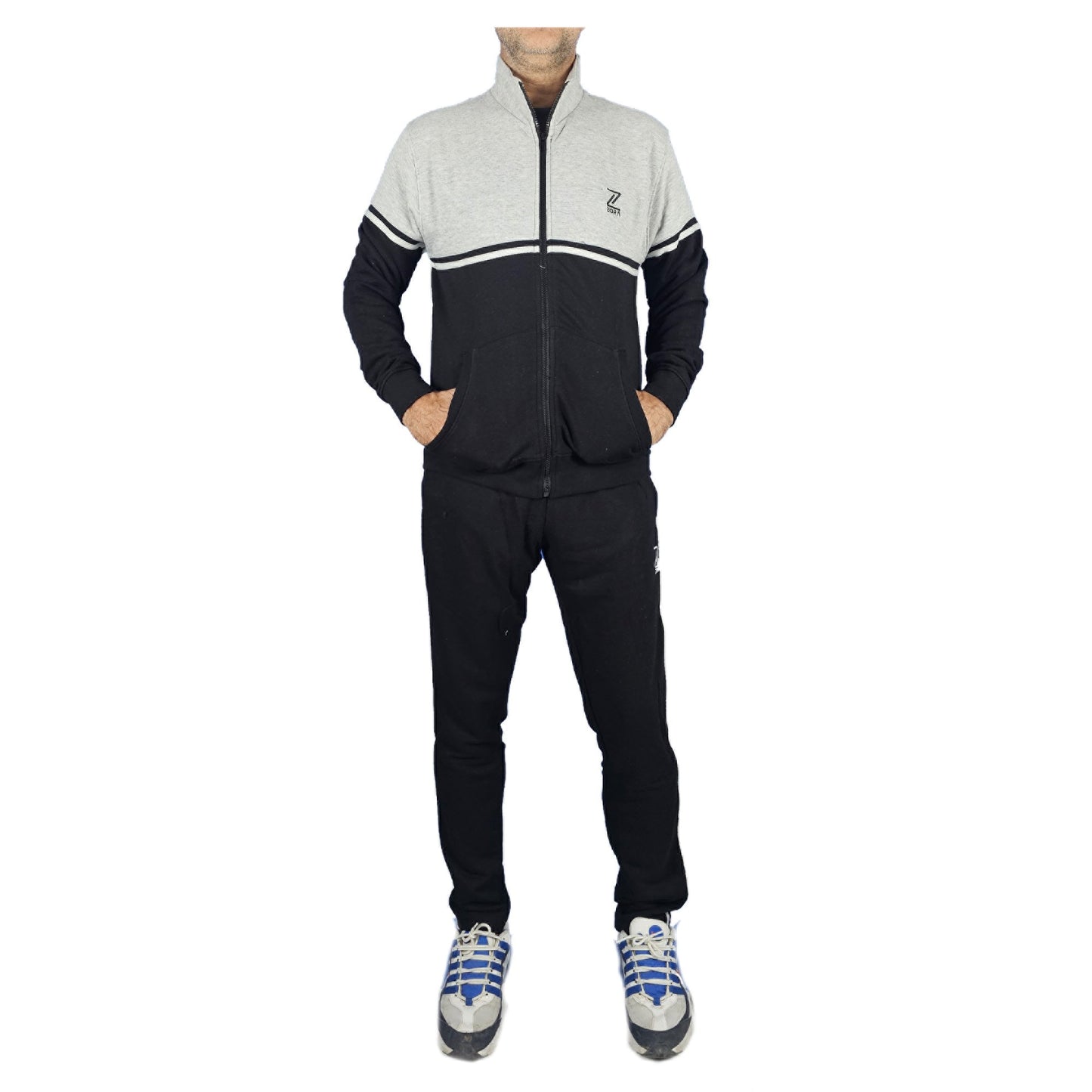 Track Suit Black Grey